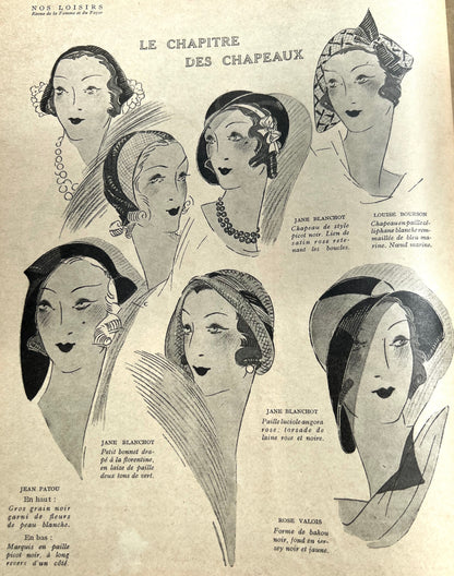 Lovely April 1931 French Women's Magazine NOS LOISIRS