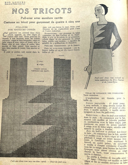 Lovely April 1931 French Women's Magazine NOS LOISIRS