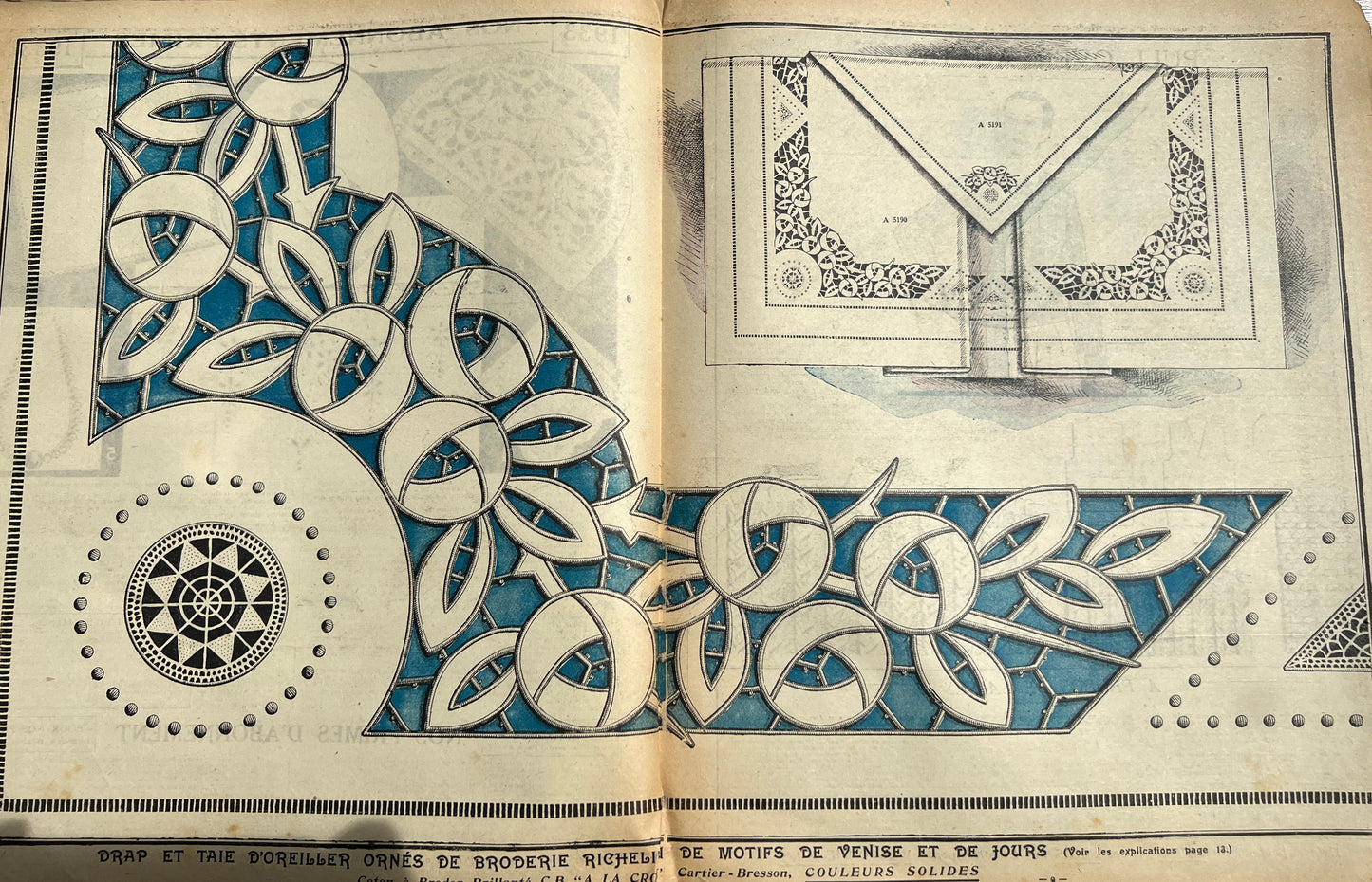 February 1933 French Handicrafts Paper Mon Ouvrage Wonderful Needlework, Interiors, Adverts