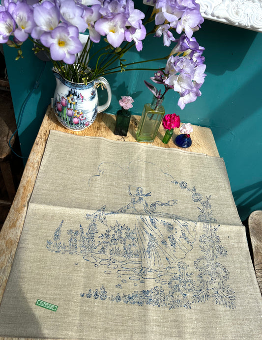 Lovely Vintage 1930s/40s Pure Irish Linen 50cm Cushion Covers to Embroider