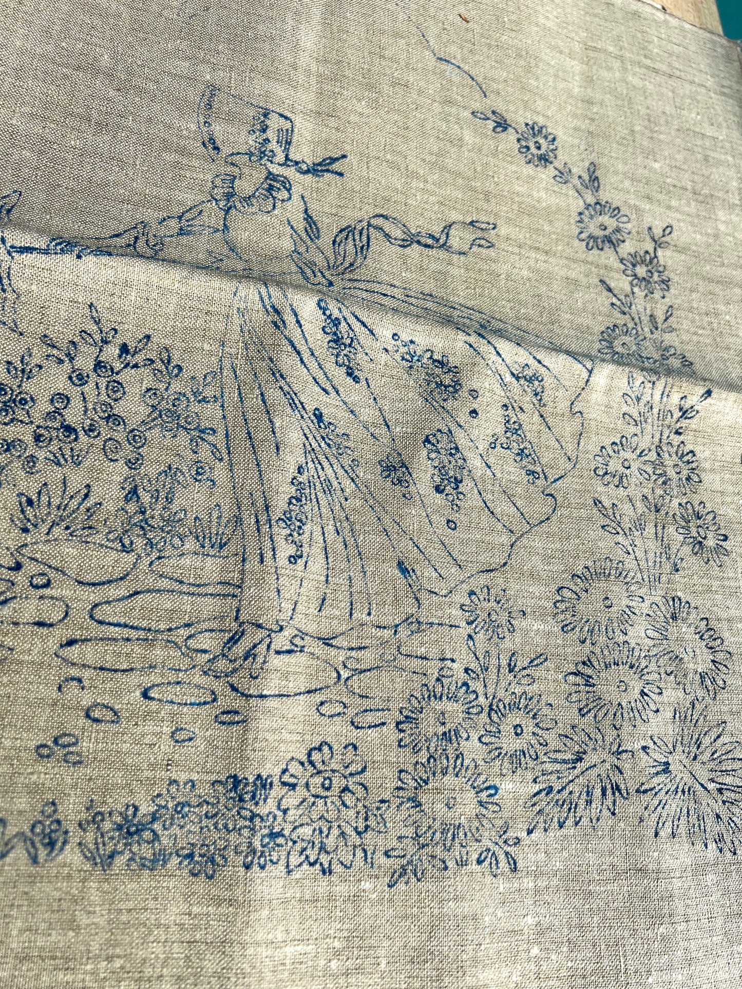 Lovely Vintage 1930s/40s Pure Irish Linen 50cm Cushion Covers to Embroider