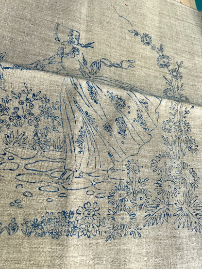 Lovely Vintage 1930s/40s Pure Irish Linen 50cm Cushion Covers to Embroider
