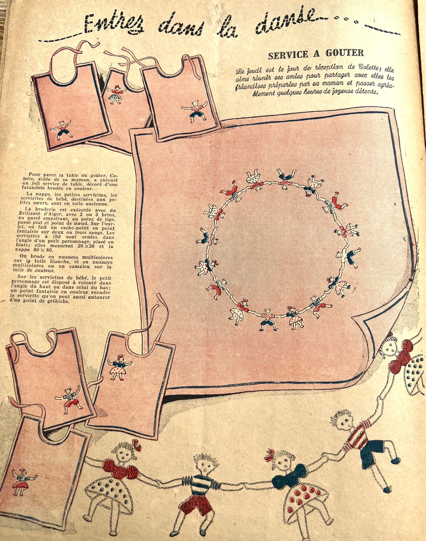 March 1949 French Handicrafts Paper Mon Ouvrage Full of Handicrafts