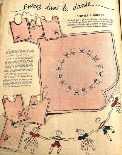 March 1949 French Handicrafts Paper Mon Ouvrage Full of Handicrafts