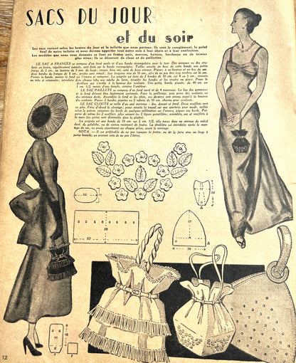 March 1949 French Handicrafts Paper Mon Ouvrage Full of Handicrafts