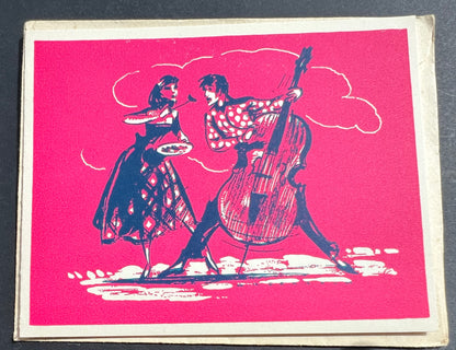 5 x 1950s Christmas Cards (Envelopes a bit stuck to cards !)