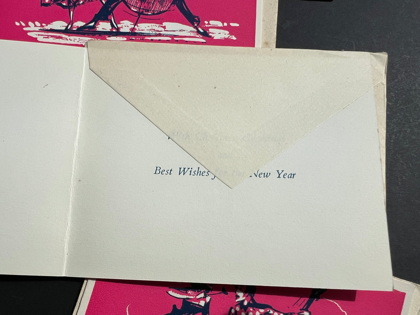 5 x 1950s Christmas Cards (Envelopes a bit stuck to cards !)