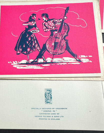 5 x 1950s Christmas Cards (Envelopes a bit stuck to cards !)