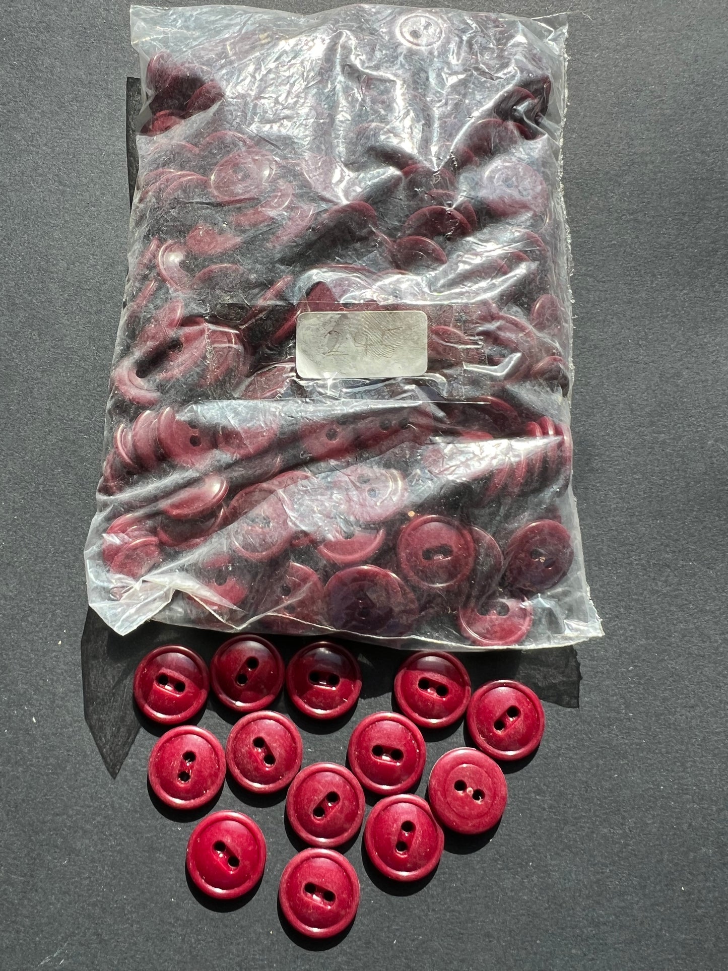 245 Vintage Maroon 1.4cm Buttons