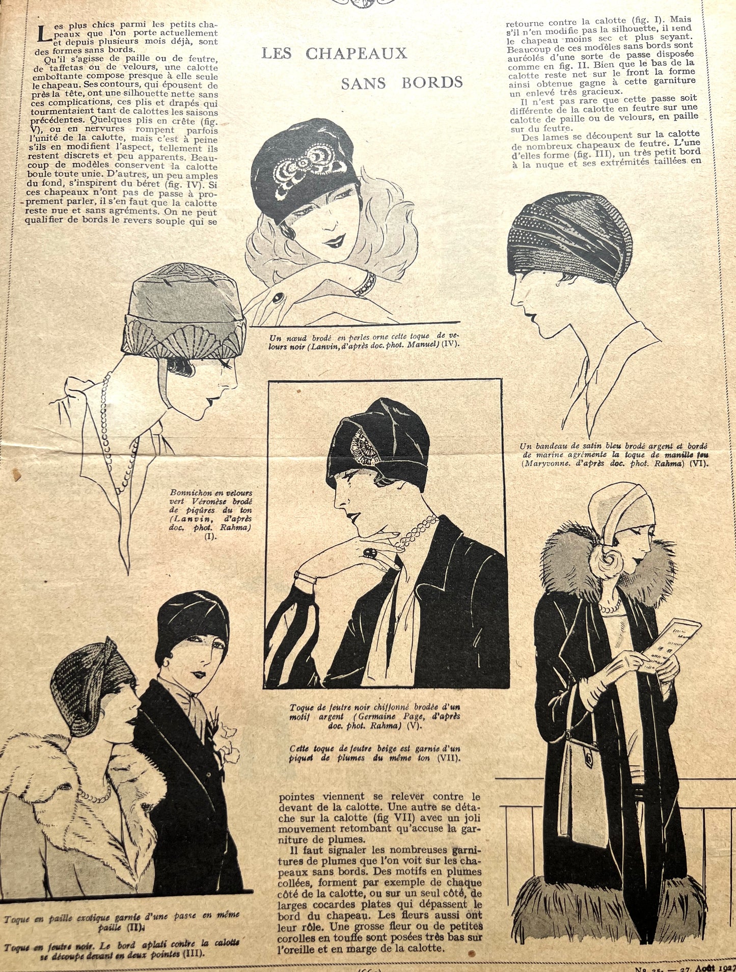 August 1927 French Women's Magazine Mode Pratique