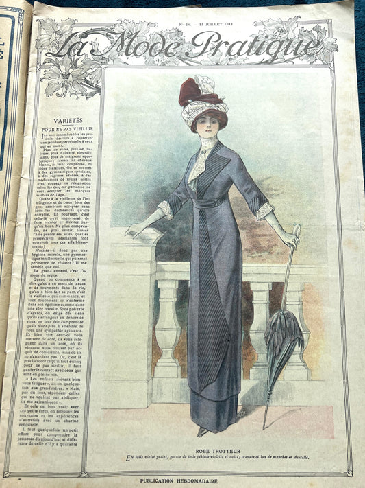 July 1911 French Women's Magazine La Mode Pratique