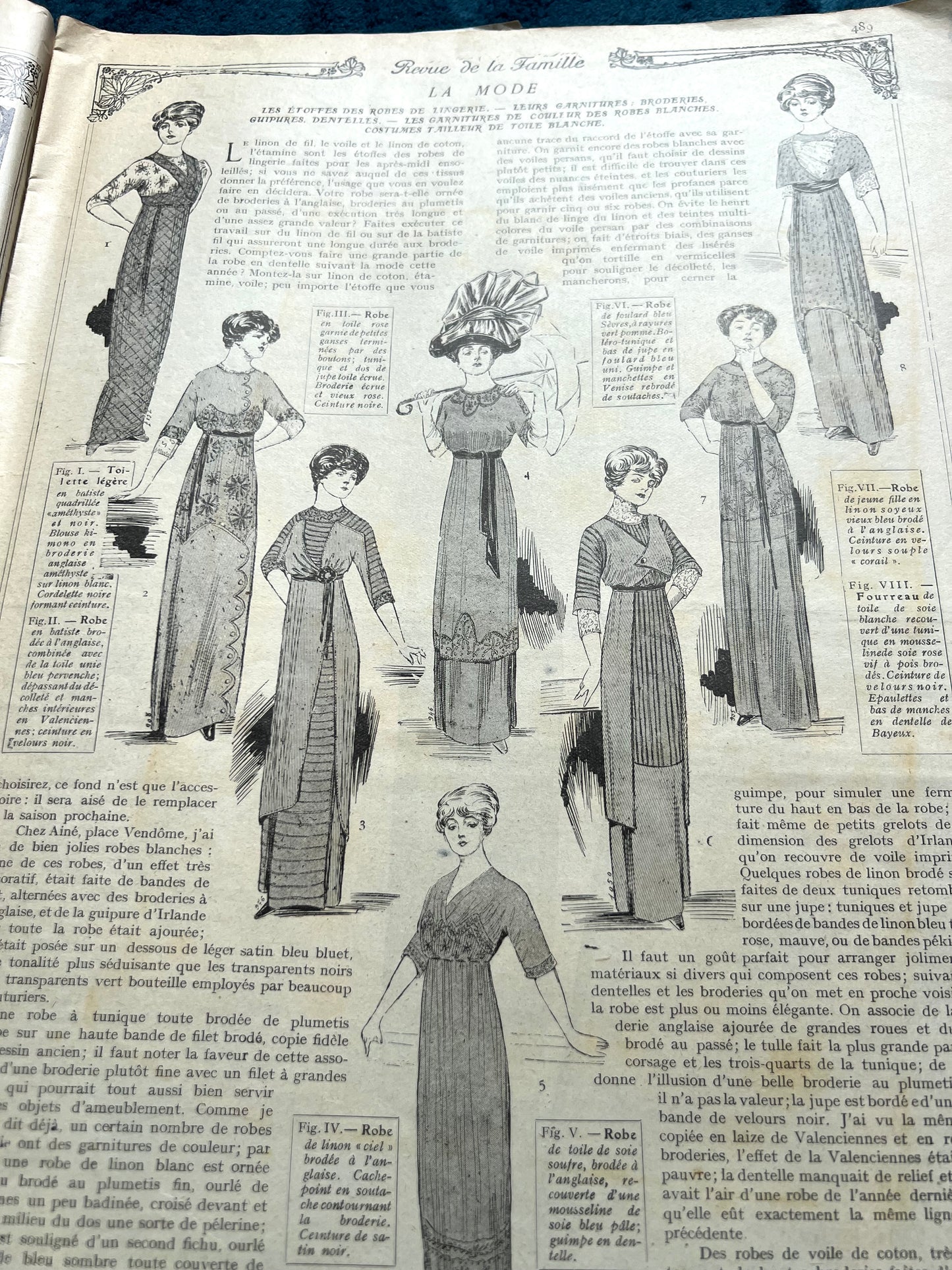 July 1911 French Women's Magazine La Mode Pratique
