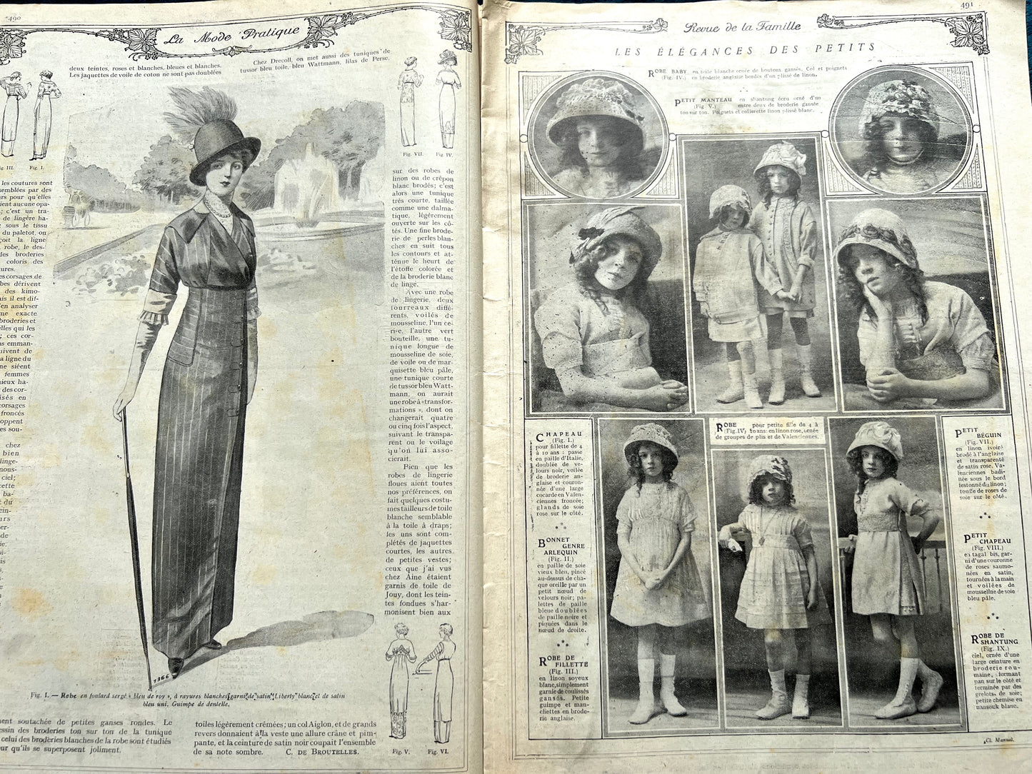 July 1911 French Women's Magazine La Mode Pratique