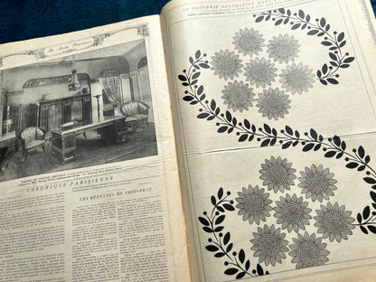 February 1911 French Women's Magazine La Mode Pratique with Skirt  + Top Pattern