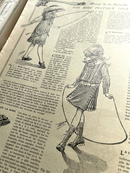 June 1912 French Women's Magazine La Mode Pratique with Pattern