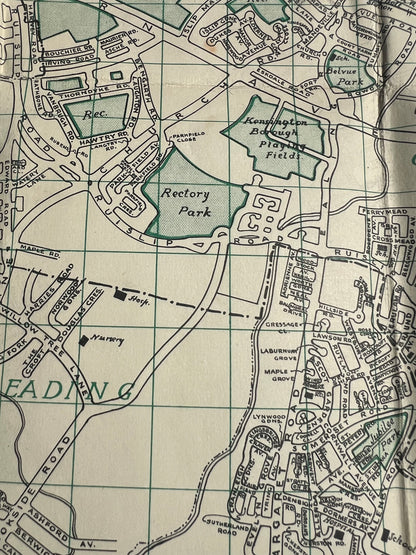 1940s Cloth Map of EALING & DISTRICT