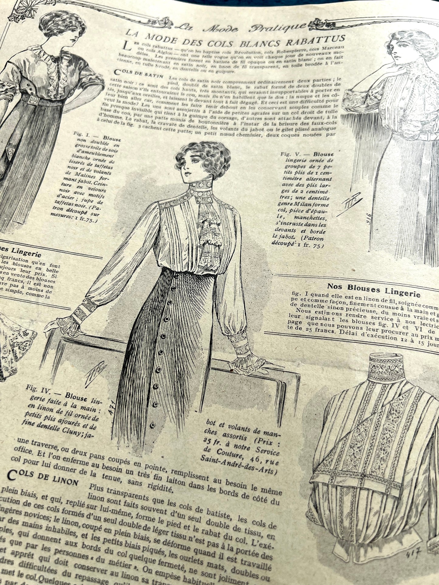 June 1912 French Women's Magazine La Mode Pratique with Pattern