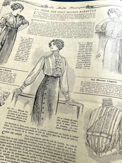 June 1912 French Women's Magazine La Mode Pratique with Pattern
