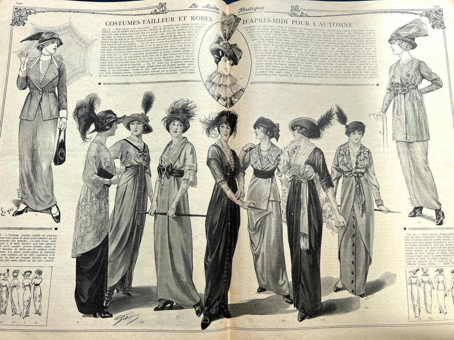 September 1913 French Women's Paper La Mode Pratique with Pattern