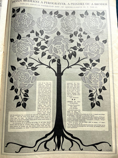 September 1913 French Women's Paper La Mode Pratique with Pattern