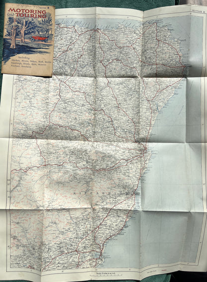 1930s Motoring and Touring Map of The East of Scotland Section R. 3 miles-1"