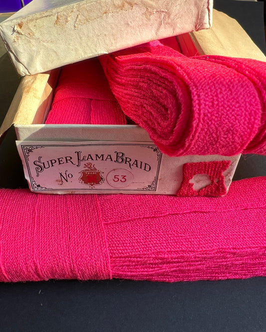 Box of 4 x 12 yds of Vintage Bright Pink 14mm wide Bias Binding / Trim / Braid / Edging