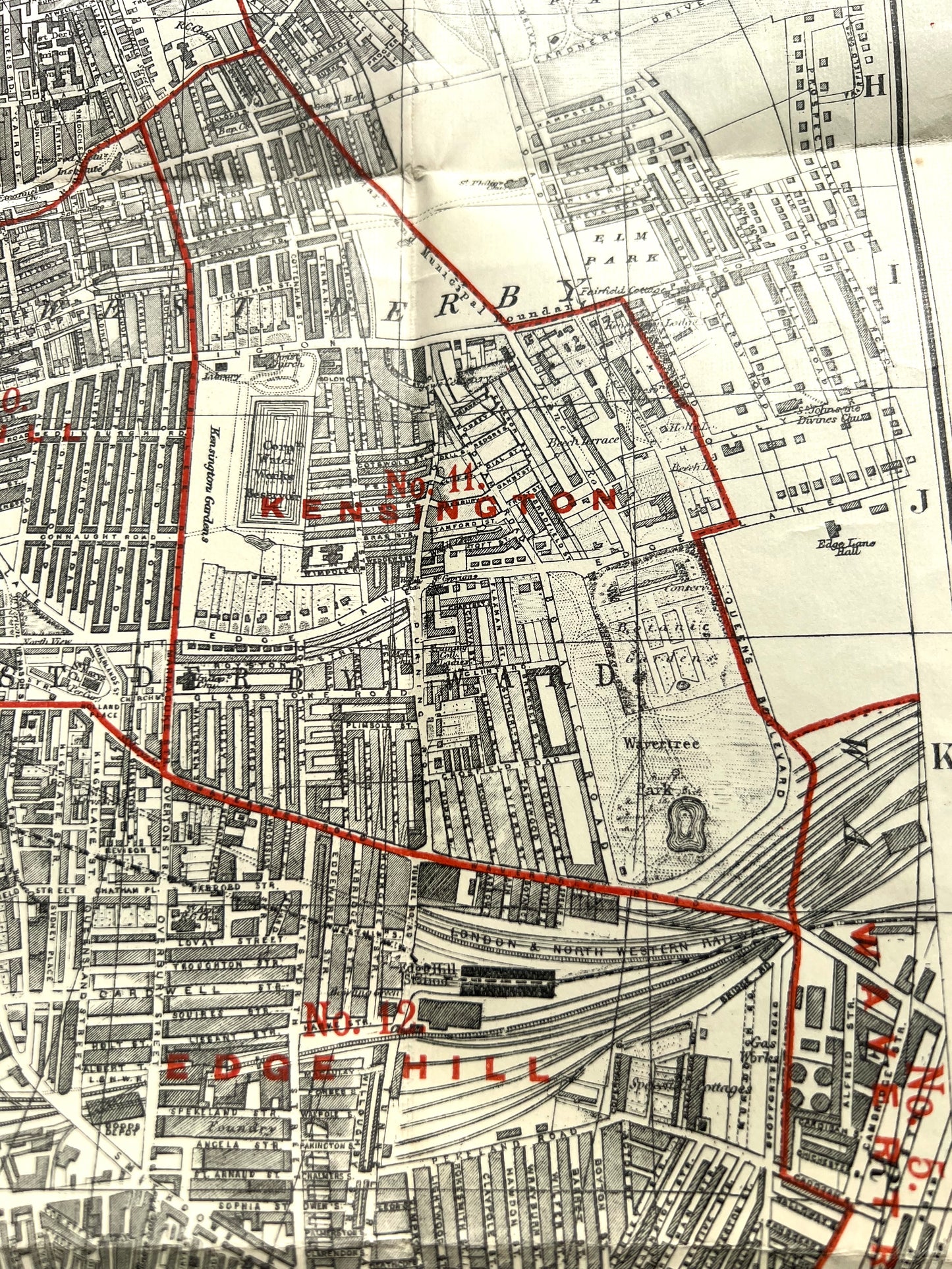 Fascinating 1920s Bacon's Large Scale Plan of LIVERPOOL. Map for Tourists and Cyclists