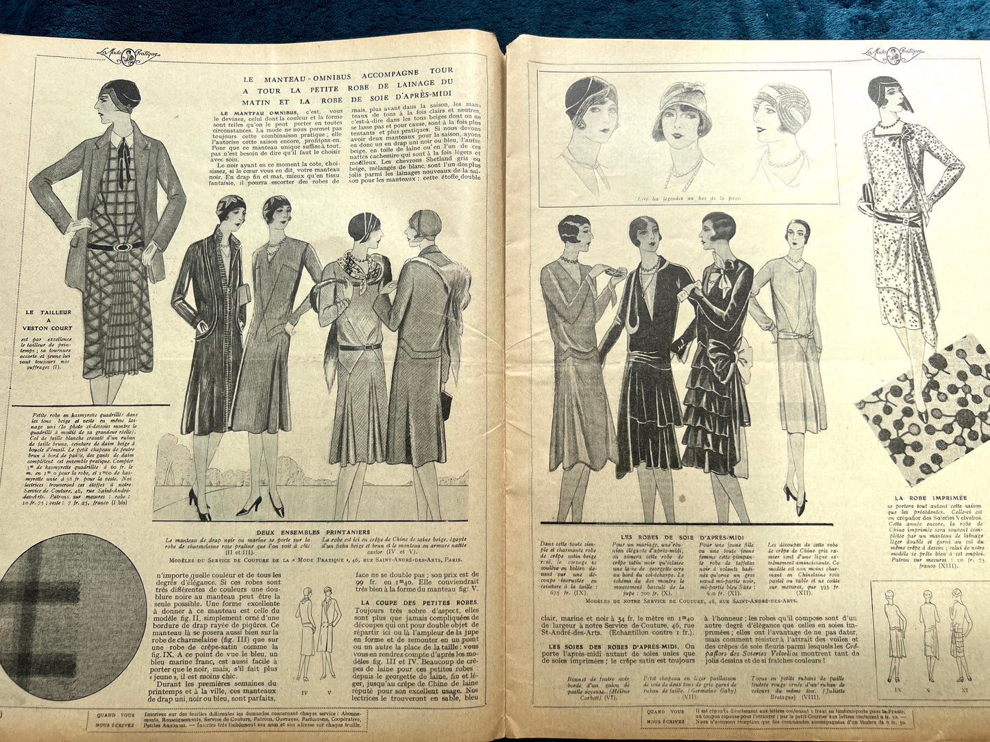 Charming Mealtime Scene on the Cover of March 1929 French Women's Magazine Mode Pratique