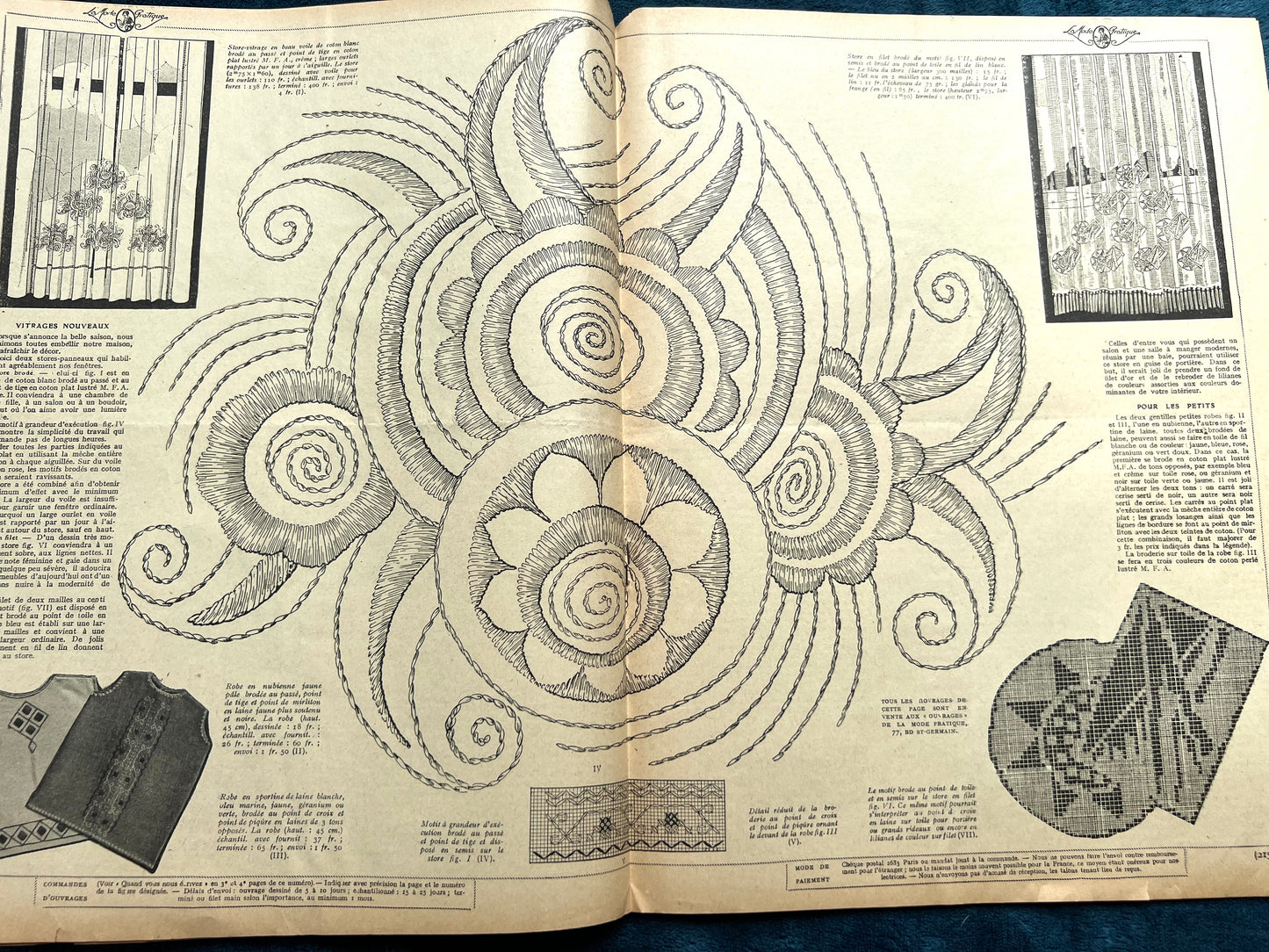 Charming Mealtime Scene on the Cover of March 1929 French Women's Magazine Mode Pratique