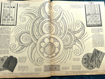 Charming Mealtime Scene on the Cover of March 1929 French Women's Magazine Mode Pratique