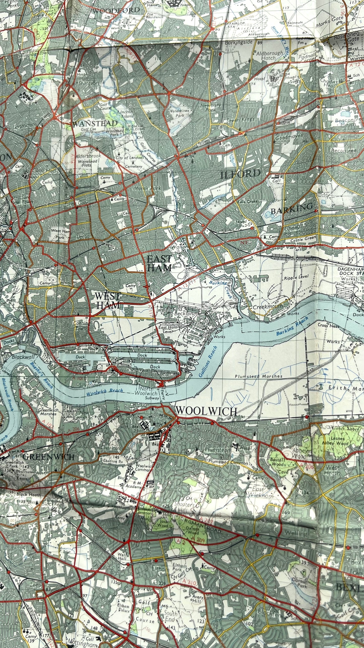 1950s One Inch ORDNANCE SURVEY Map of London N.E. on Paper No 161