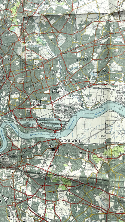 1950s One Inch ORDNANCE SURVEY Map of London N.E. on Paper No 161