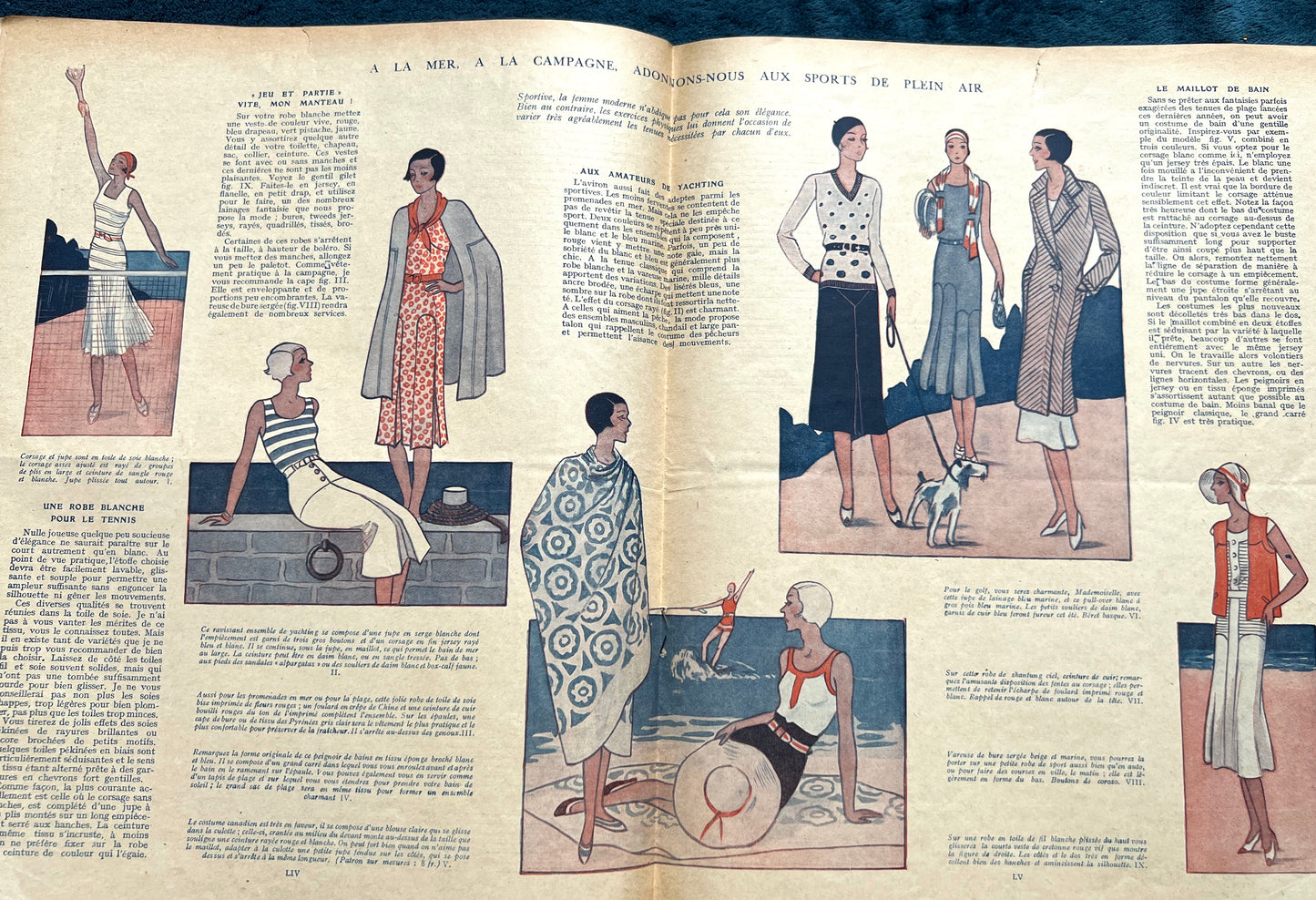 Summer Fashions and Hats in July 1930 French Women's Magazine Mode Pratique