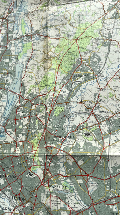 1950s One Inch ORDNANCE SURVEY Map of London N.E. on Paper No 161