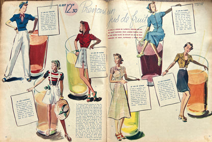 1930s Fancy Dress Costumes in 5th August 1938 French MARIE CLAIRE no. 75