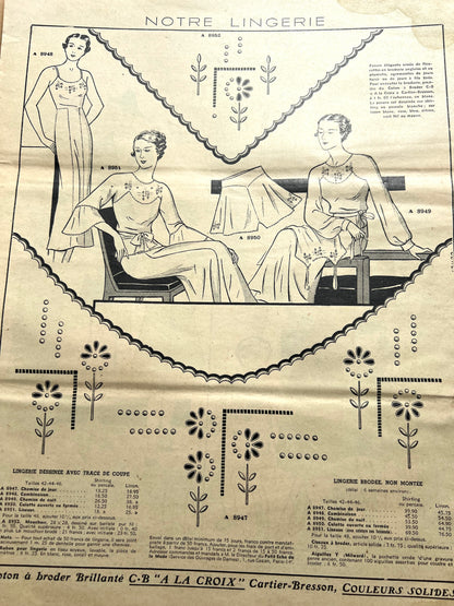 March 1937 French Fashion Paper Le Petit Echo de la Mode