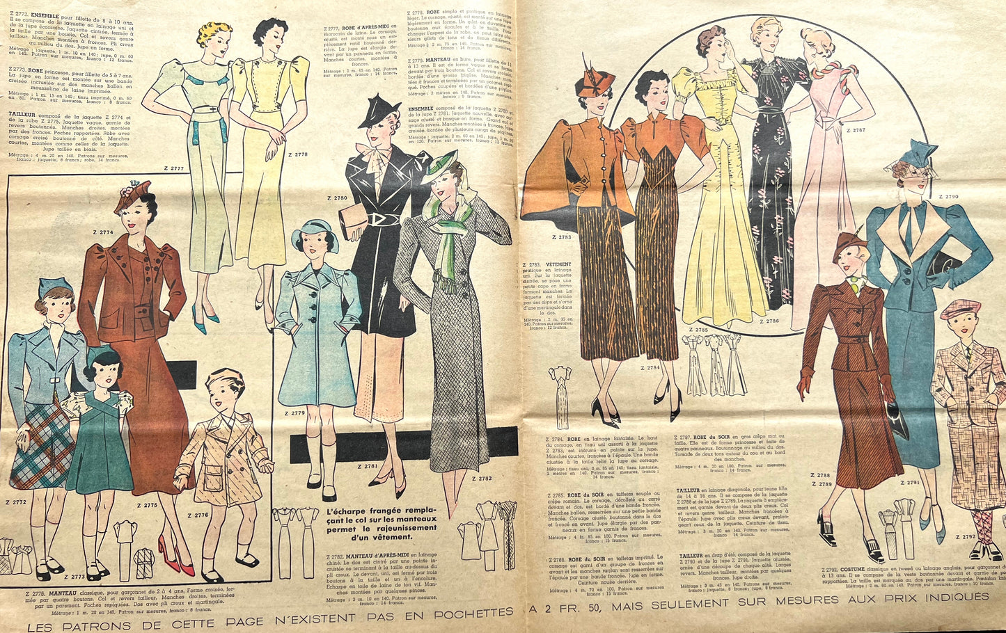March 1937 French Fashion Paper Le Petit Echo de la Mode