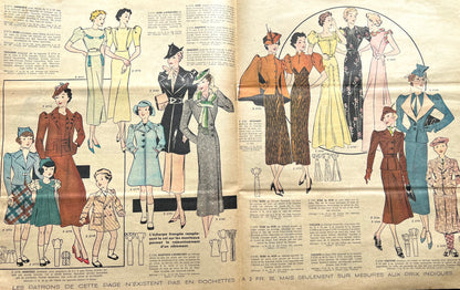 March 1937 French Fashion Paper Le Petit Echo de la Mode