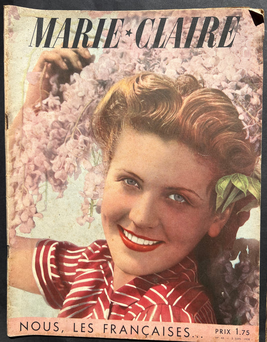 1930s Summer Fashions in  3rd June 1938 French MARIE CLAIRE no. 66