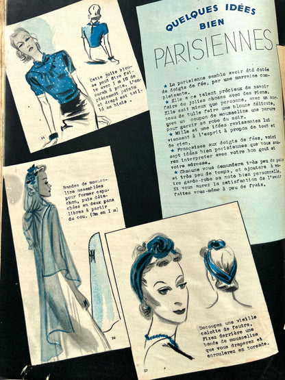1930s Summer Fashions in  3rd June 1938 French MARIE CLAIRE no. 66