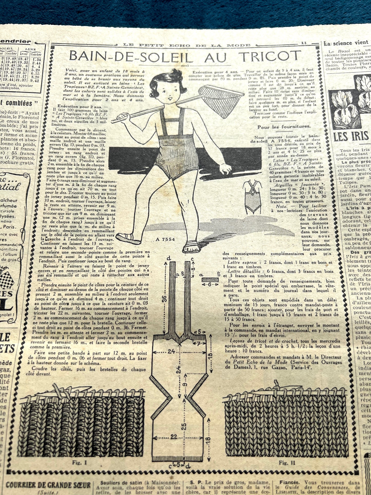 1930s Summer Holiday Fashions in July 1935 French Fashion Paper Le Petit Echo de la Mode