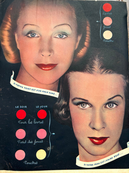 1930s Summer Fashions in  3rd June 1938 French MARIE CLAIRE no. 66