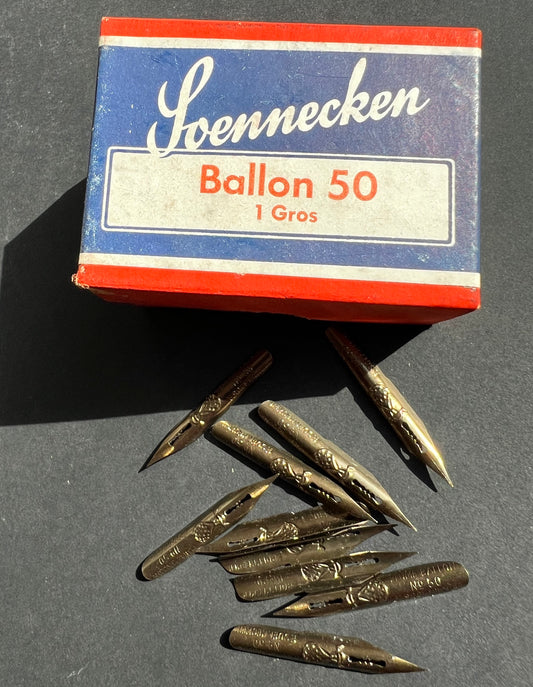 1 gross of Vintage German Metal Fountain Pen Nibs - Ballon 50