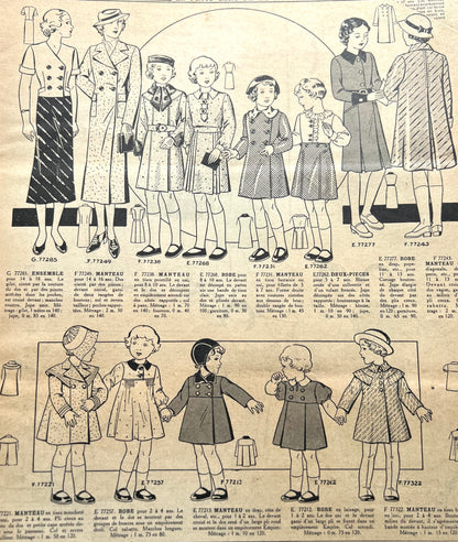 Such Neat Children in October 1935 French Fashion Paper Le Petit Echo de la Mode