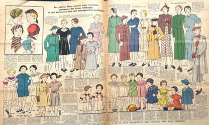 Such Neat Children in October 1935 French Fashion Paper Le Petit Echo de la Mode