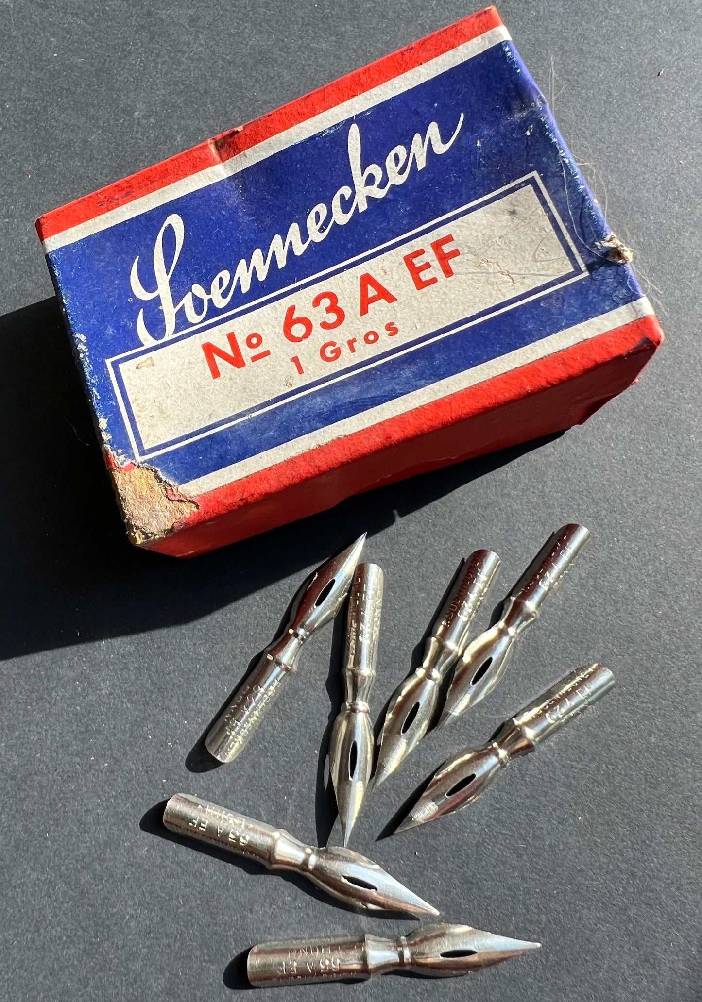 1 gross of Vintage German Metal Fountain Pen Nibs - No. 63 A EF