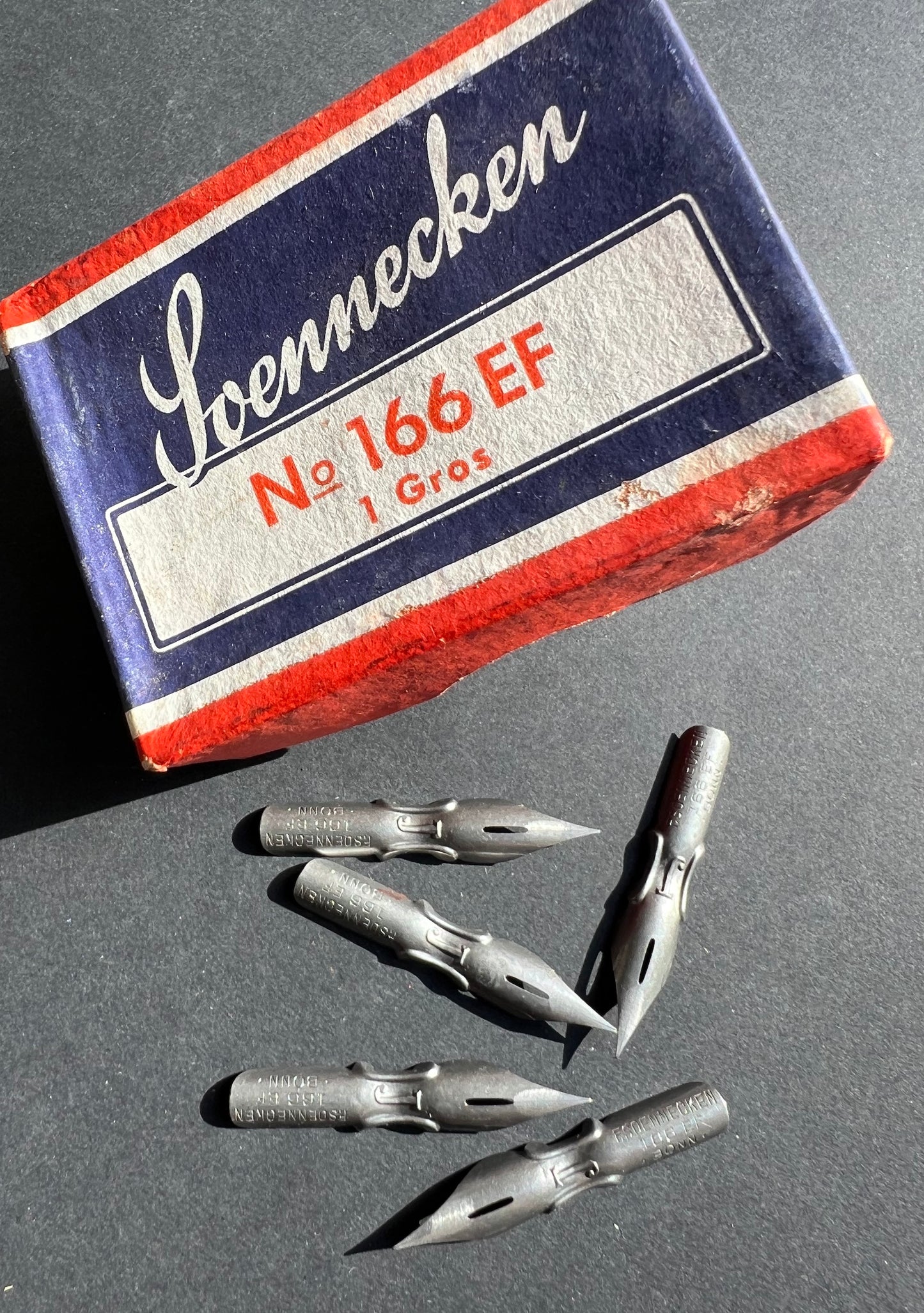 1 gross of Vintage German Metal Fountain Pen Nibs - No. 166 EF