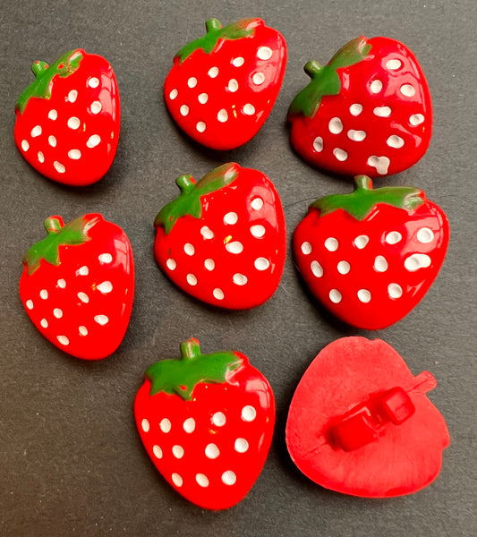 12 Vintage Strawberry Clips