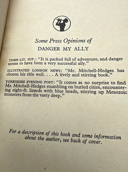 1956 Pan Book Danger My Ally A Personal Story Of His Adventures By F. A. Mitchell-Hedges