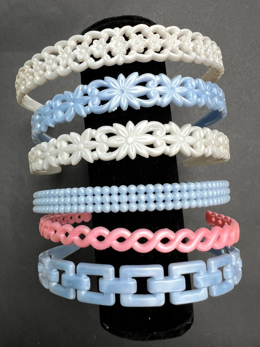 Moulded Vintage Headbands- Choice of 6 Different Designs